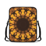Yellow Spot Kaleidoscope Print Rectangular Crossbody Bag