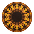 Yellow Spot Kaleidoscope Print Round Blanket