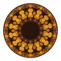 Yellow Spot Kaleidoscope Print Round Floor Mat