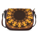 Yellow Spot Kaleidoscope Print Saddle Bag