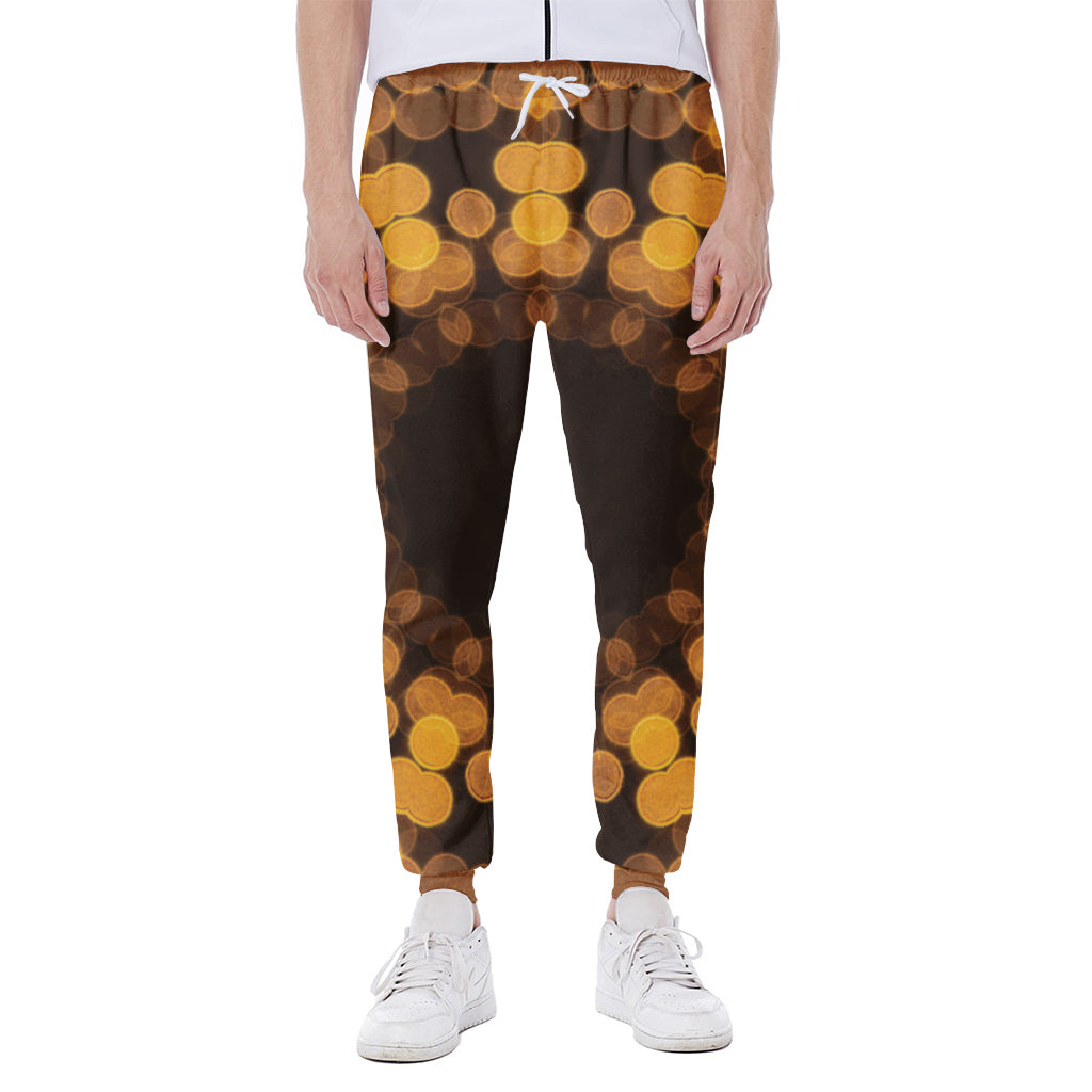 Yellow Spot Kaleidoscope Print Scuba Joggers