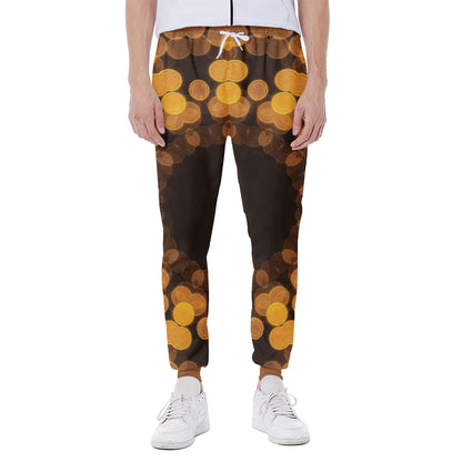 Yellow Spot Kaleidoscope Print Scuba Joggers