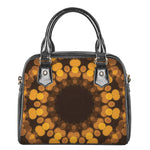 Yellow Spot Kaleidoscope Print Shoulder Handbag