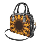 Yellow Spot Kaleidoscope Print Shoulder Handbag