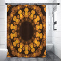 Yellow Spot Kaleidoscope Print Shower Curtain