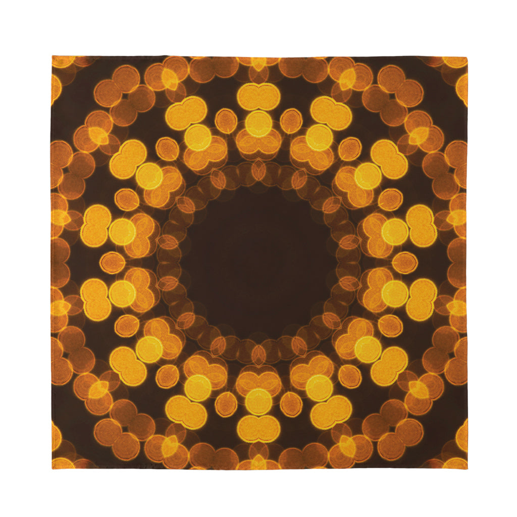 Yellow Spot Kaleidoscope Print Silk Bandana