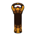Yellow Spot Kaleidoscope Print Single Neoprene Wine Tote
