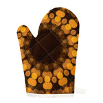 Yellow Spot Kaleidoscope Print Single Oven Mitt