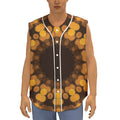 Yellow Spot Kaleidoscope Print Sleeveless Baseball Jersey