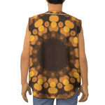 Yellow Spot Kaleidoscope Print Sleeveless Baseball Jersey