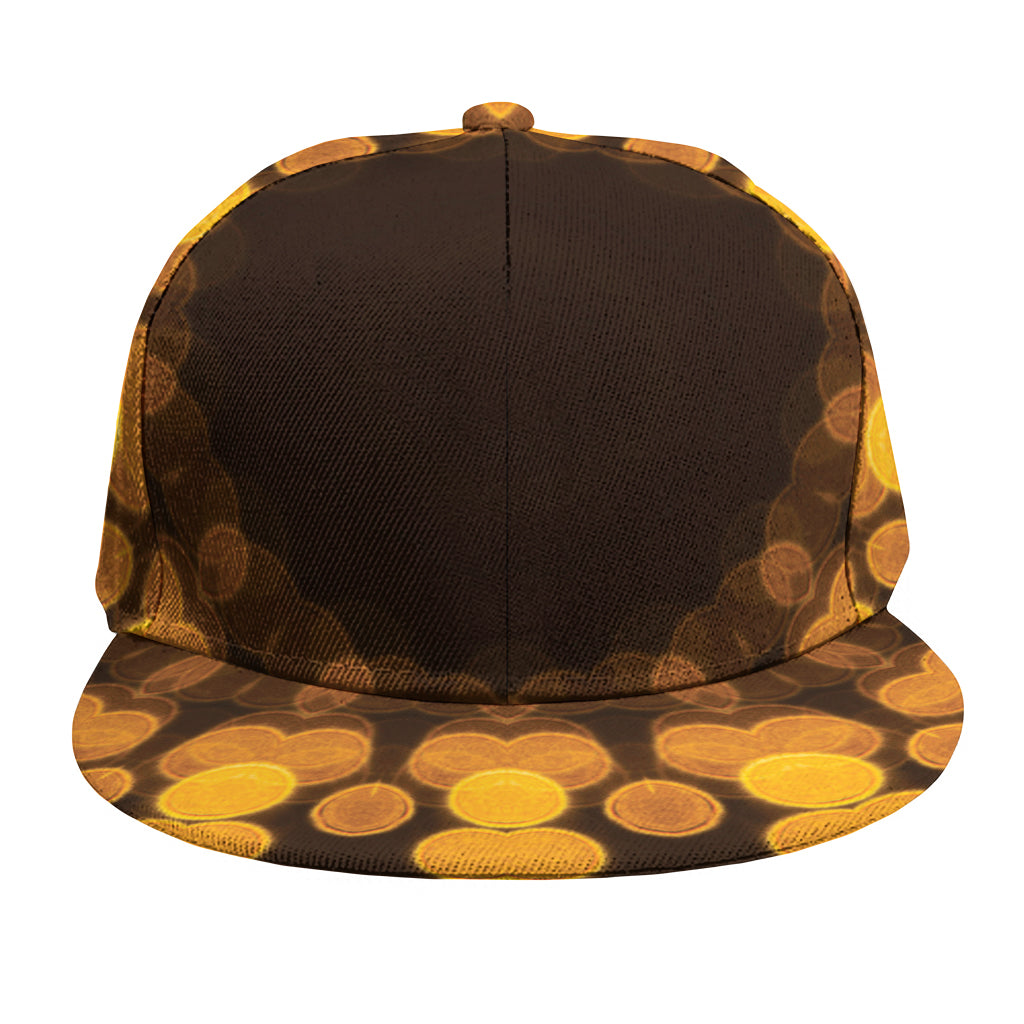 Yellow Spot Kaleidoscope Print Snapback Cap