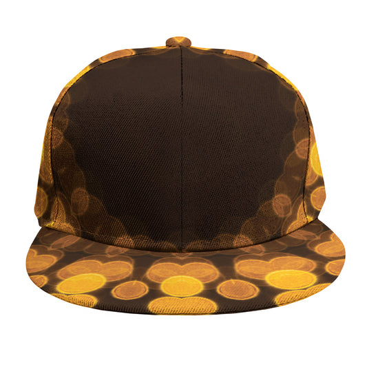 Yellow Spot Kaleidoscope Print Snapback Cap