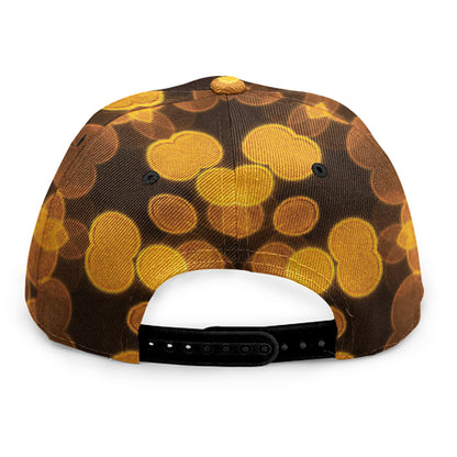 Yellow Spot Kaleidoscope Print Snapback Cap
