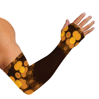 Yellow Spot Kaleidoscope Print Sun Protection Arm Sleeves