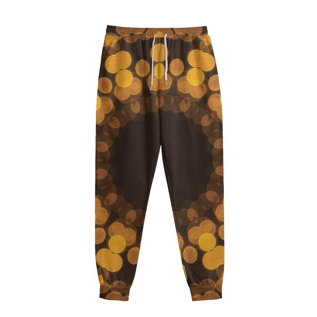 Yellow Spot Kaleidoscope Print Sweatpants