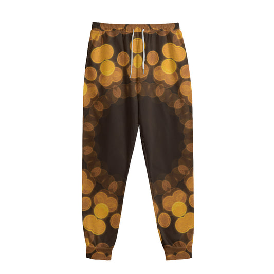 Yellow Spot Kaleidoscope Print Sweatpants