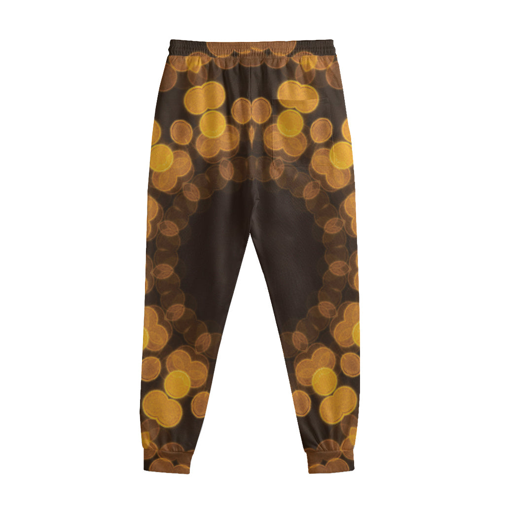 Yellow Spot Kaleidoscope Print Sweatpants