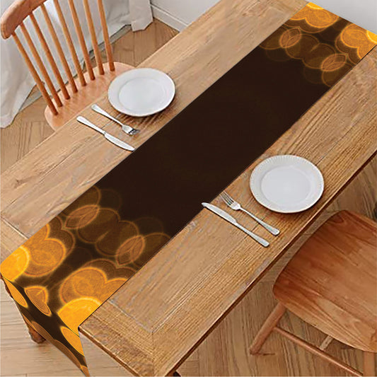 Yellow Spot Kaleidoscope Print Table Runner