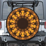 Yellow Spot Kaleidoscope Print Tire Cover