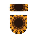 Yellow Spot Kaleidoscope Print Toilet Lid And Tank Cover Set
