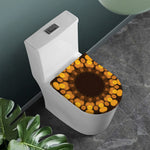 Yellow Spot Kaleidoscope Print Toilet Lid Cover