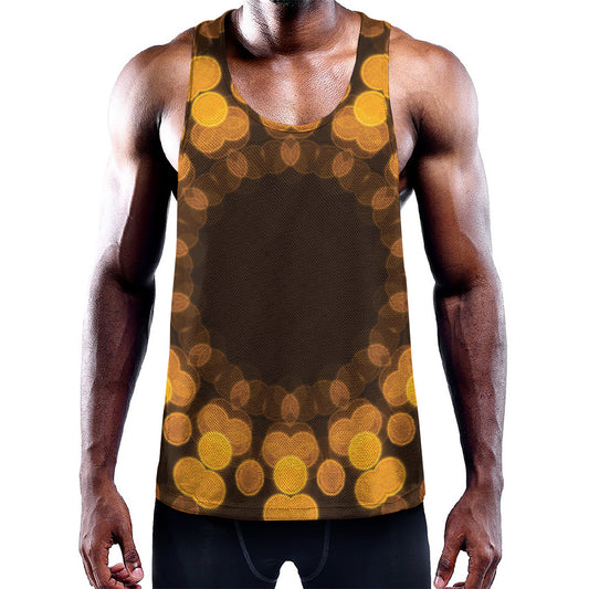 Yellow Spot Kaleidoscope Print Training Tank Top
