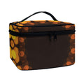 Yellow Spot Kaleidoscope Print Travel Makeup Bag