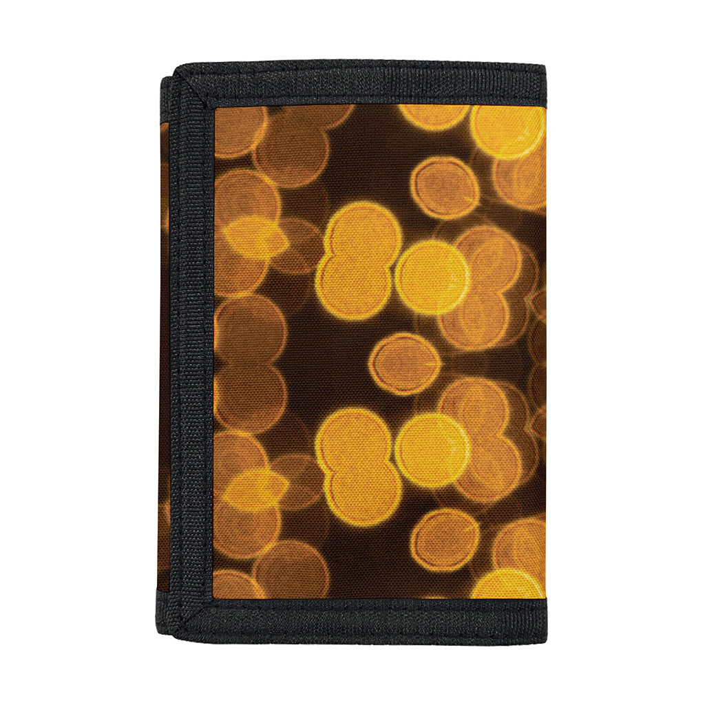 Yellow Spot Kaleidoscope Print Trifold Wallet