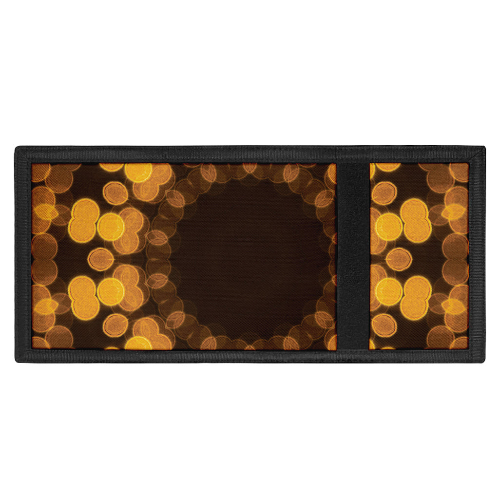 Yellow Spot Kaleidoscope Print Trifold Wallet