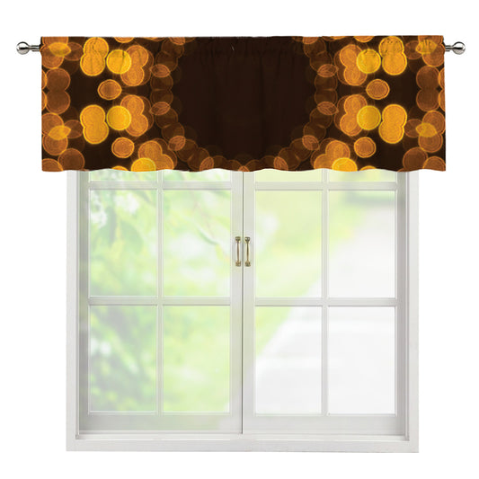 Yellow Spot Kaleidoscope Print Window Valance