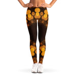 Yellow Spot Kaleidoscope Print Women's Leggings