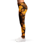 Yellow Spot Kaleidoscope Print Women's Leggings