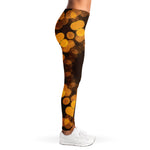 Yellow Spot Kaleidoscope Print Women's Leggings