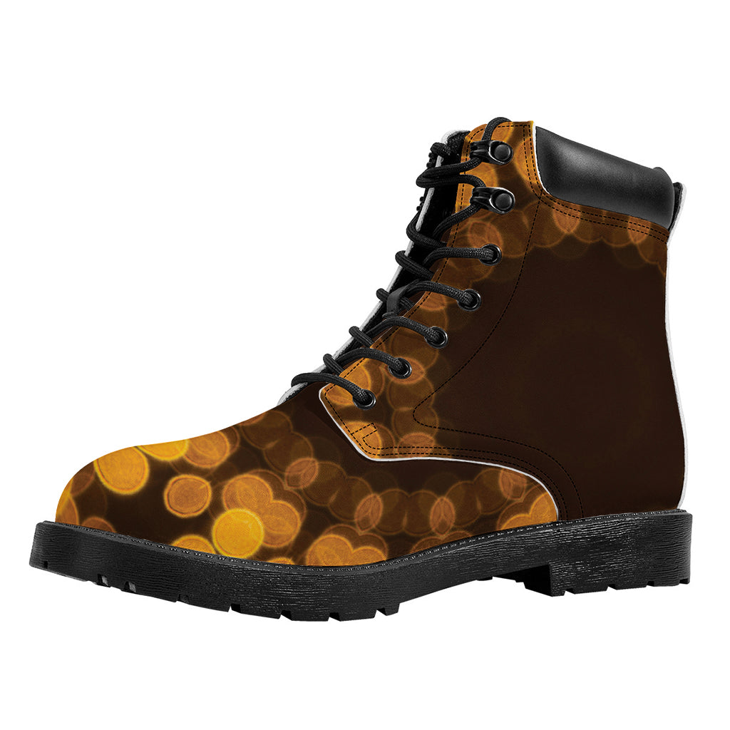 Yellow Spot Kaleidoscope Print Work Boots