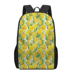 Yellow Spring Tulip Pattern Print 17 Inch Backpack