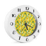 Yellow Spring Tulip Pattern Print Alarm Clock