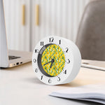 Yellow Spring Tulip Pattern Print Alarm Clock