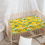 Yellow Spring Tulip Pattern Print Baby Crib Sheet