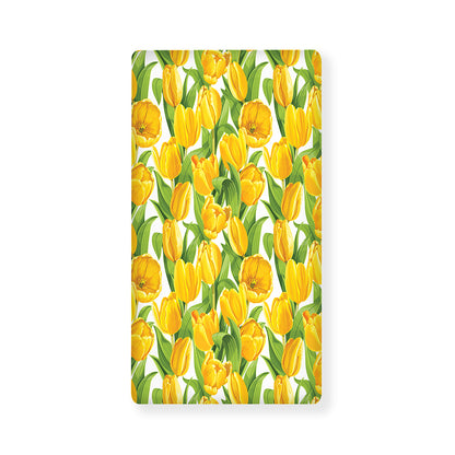 Yellow Spring Tulip Pattern Print Baby Crib Sheet