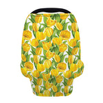 Yellow Spring Tulip Pattern Print Baby Seat Cover