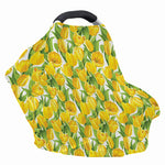 Yellow Spring Tulip Pattern Print Baby Seat Cover