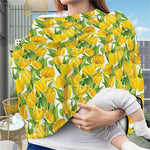 Yellow Spring Tulip Pattern Print Baby Seat Cover