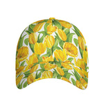 Yellow Spring Tulip Pattern Print Baseball Cap