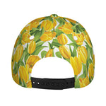 Yellow Spring Tulip Pattern Print Baseball Cap