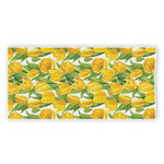 Yellow Spring Tulip Pattern Print Beach Towel