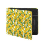Yellow Spring Tulip Pattern Print Bifold Wallet