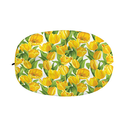 Yellow Spring Tulip Pattern Print Car Side Mirror Covers