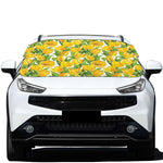 Yellow Spring Tulip Pattern Print Car Windshield Snow Cover