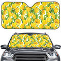 Yellow Spring Tulip Pattern Print Car Windshield Sun Shade