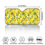 Yellow Spring Tulip Pattern Print Car Windshield Sun Shade